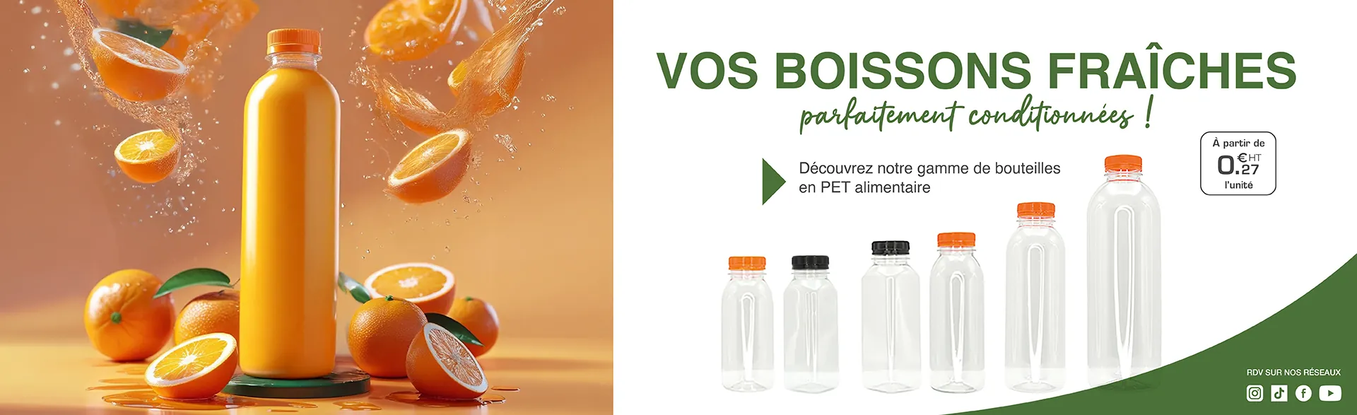 Découvrez la gamme de bouteilles PET